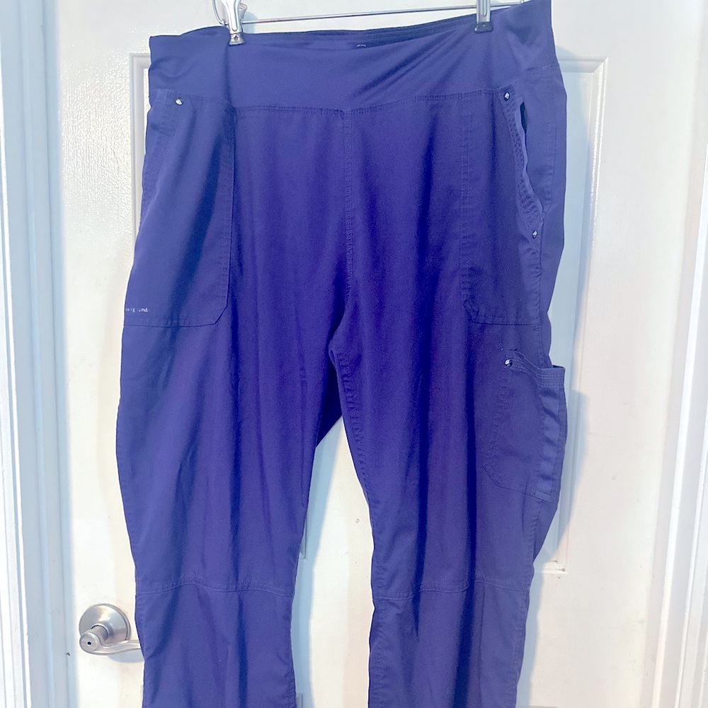 Healing hands yoga scrub pants purple xl